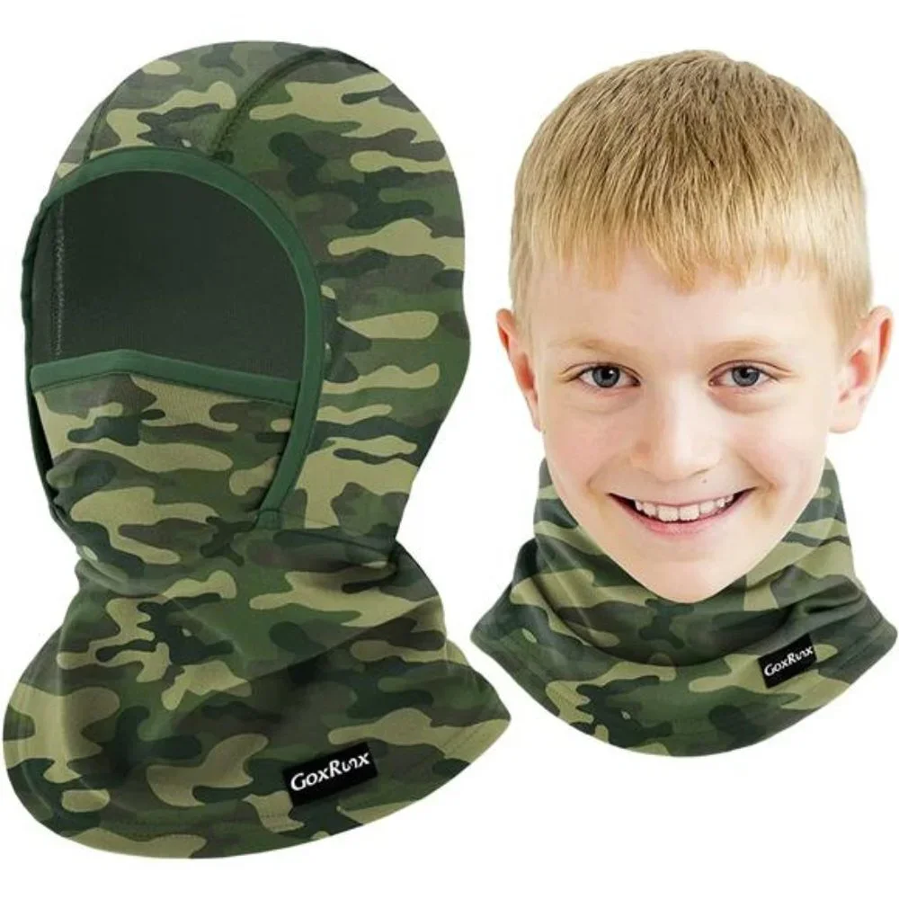 Kids Balaclava Ski Mask, Fleece Face Mask Neck Warmer for Boys Girls